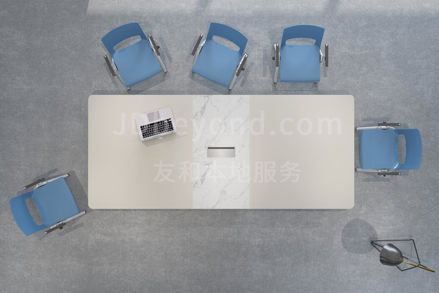 南京会议桌，Bos博斯会议桌顶视图，Wahua品牌办公家具